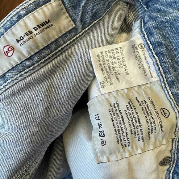 ADRIANO GOLDSCHMIED The Sandy Mini Skirt Blue Denim Frayed Grunge - Picture 11 of 12